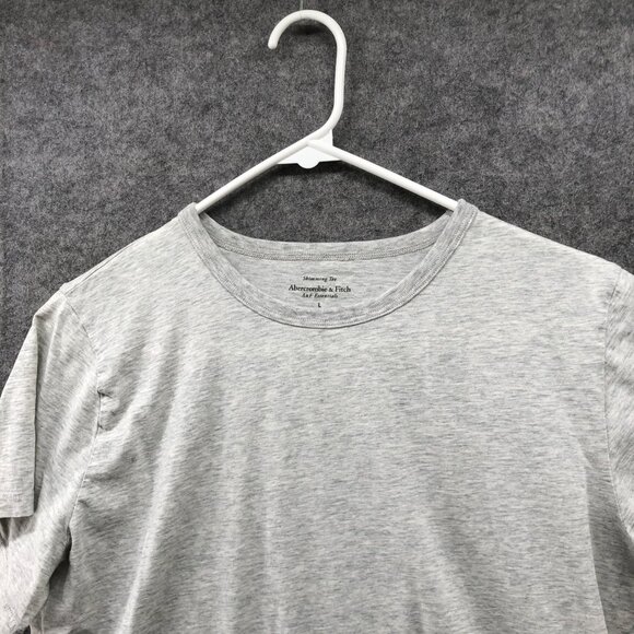 Abercrombie & Fitch Skimming Tee Womens L Short Sleeve Cropped Gray T Shirt - Picture 3 of 8